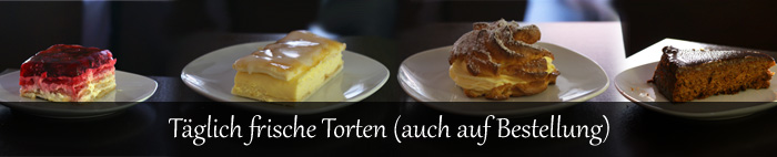 Täglich frische Kuchen und Torten